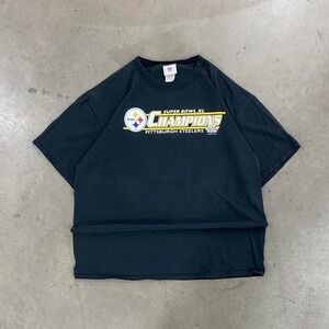 Vintage Y2K Pittsburgh Steelers NFL 2006 Super Bowl XL Champions T-Shirt Size XL